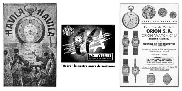 Trois autres fabriques d'horlogerie suisses ajoutées sur le site au mois de novembre