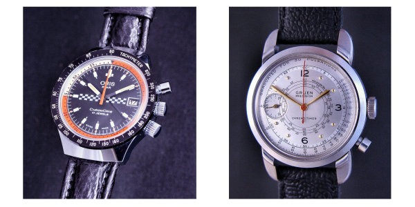 Chronographes sans compteur et montres Stop : 2ème partie