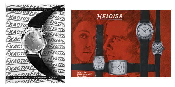 Les  montres Exactus et Heloisa