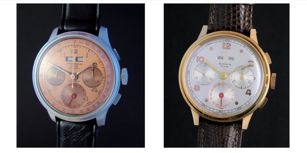 Chronographs with a calendar and bezel adjustment
